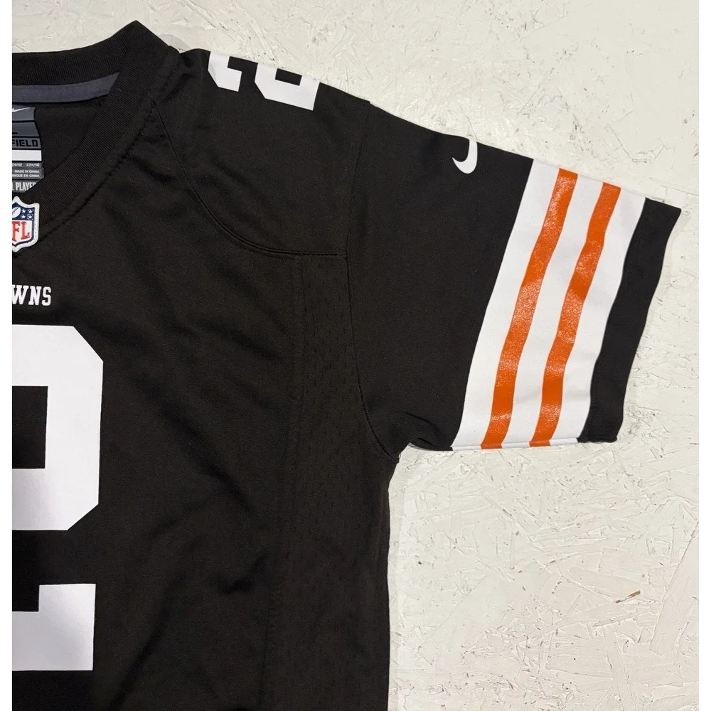 Johnny Manziel Jersey Youth Large Cleveland Browns‎ #2 Brown Nike On Field NFL